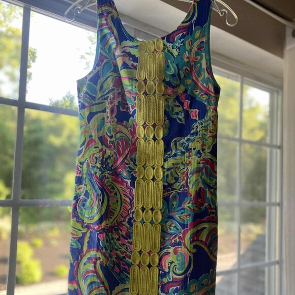 Lilly Pulitzer Vibrant Paisley Shift Dress – Size 2 – Excellent Condition - Picture 1 of 3